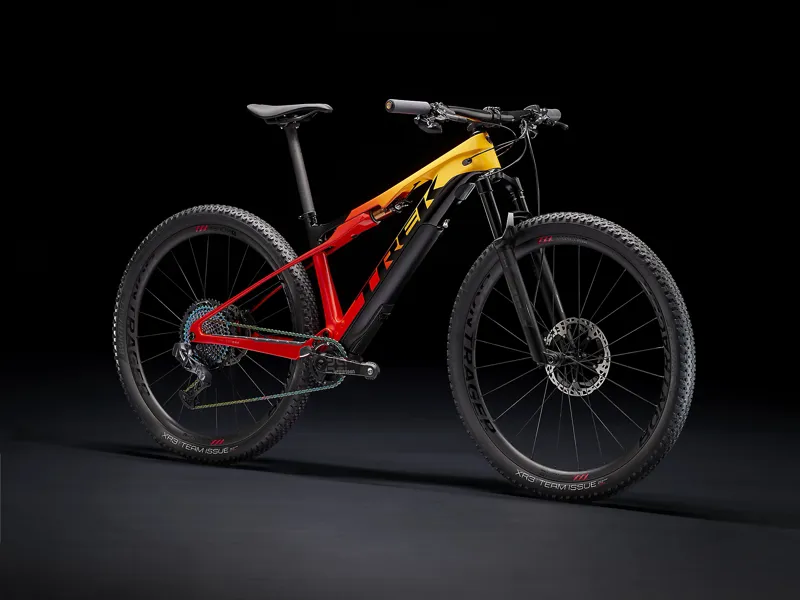 2021 Trek E-Caliber 9.9 XX1 AXS Electric Mountain Bike Marigold -1
